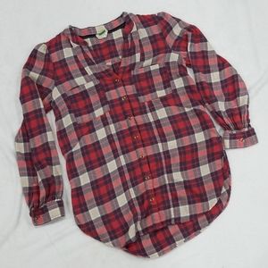 Anthropologie Plaid Button Down
